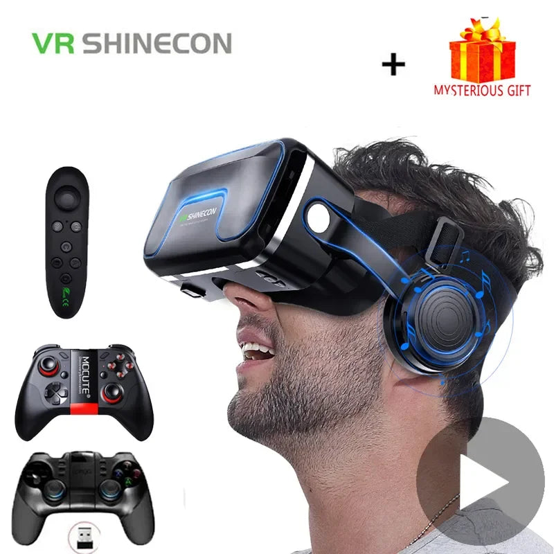 VR Headset for Smartphone - Immersive 3D Glasses for Mobile Media Tidesmit