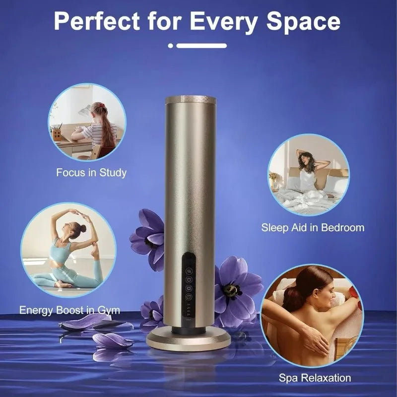 Essential Oil Diffuser Bluetooth Smart Waterless Aroma Diffuser Coverage 300m³ Electric Smell for Home Scent Machine Hotel