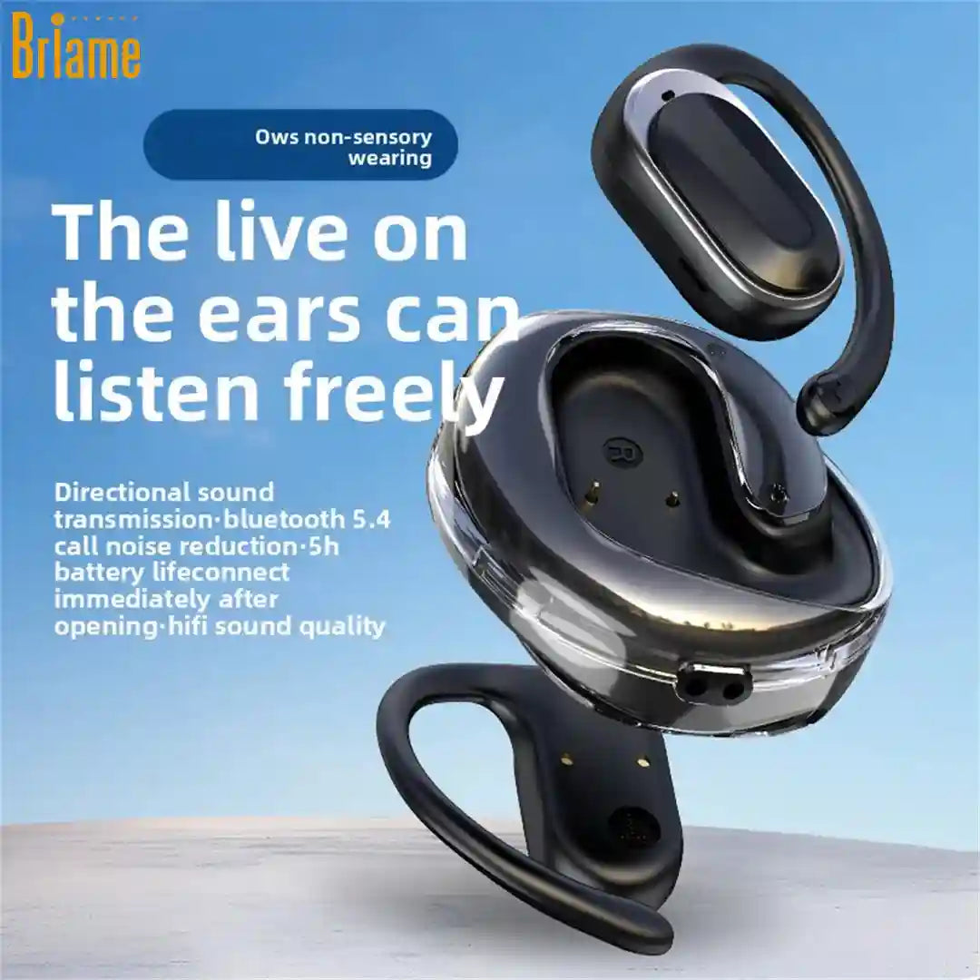 Wireless Over-Ear Headphones with Mic - Low Latency Gaming Black Tidesmit