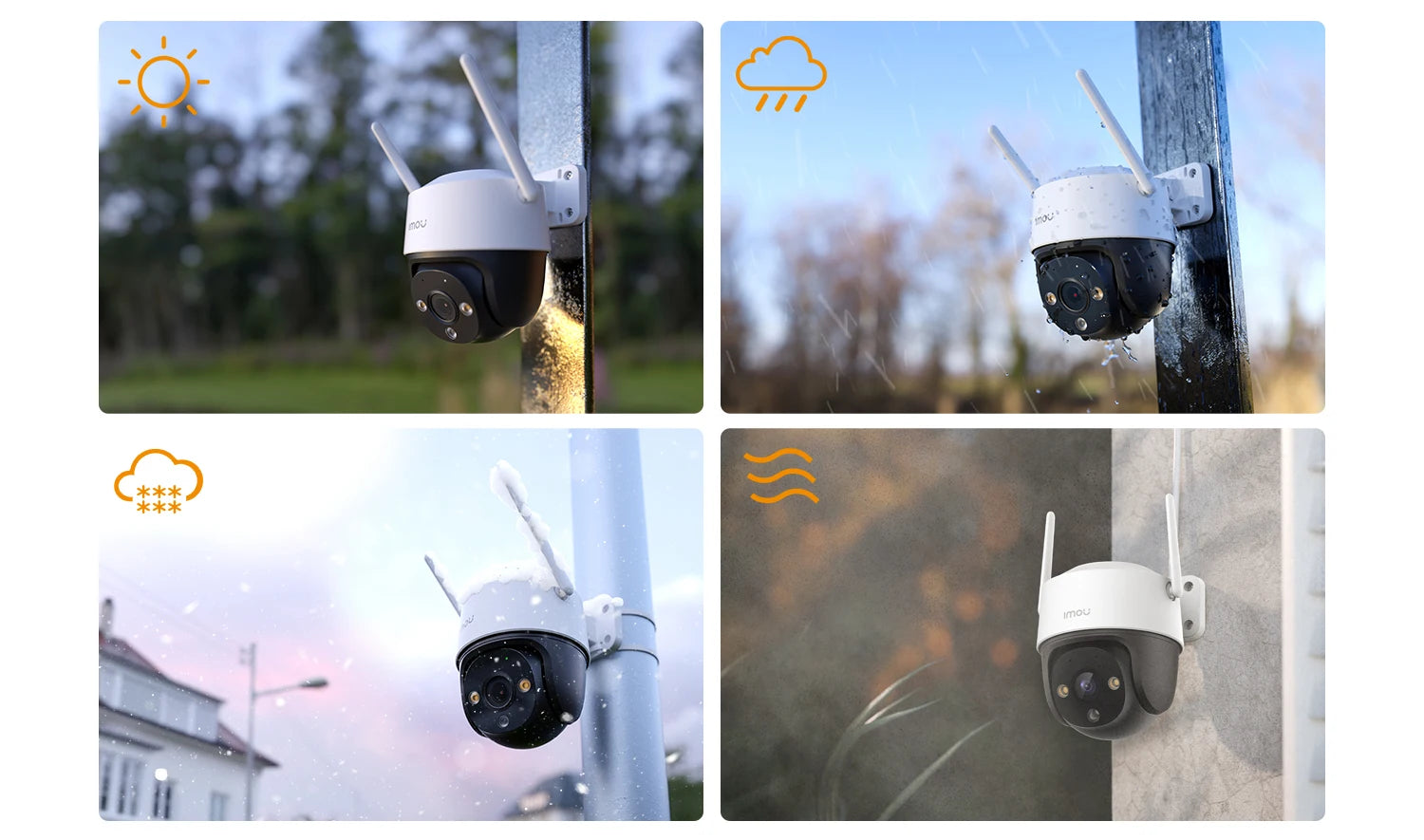 IMOU Cruiser SE+ 3MP Outdoor PTZ Wi-Fi Camera IP66 Weatherproof Camera Two Way Audio Colorful Night Vision AI Human Detection