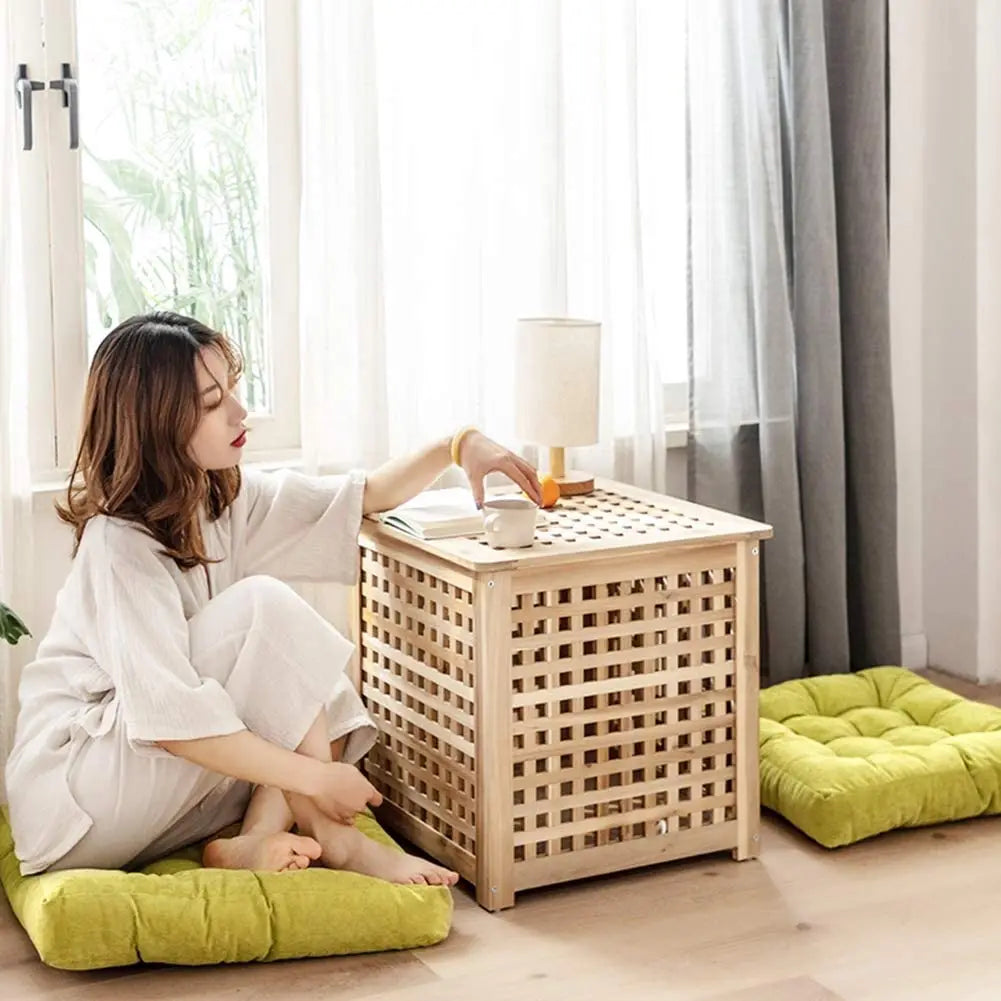 Floor Pillow Square Floor Seating Pillow Cushion Meditation Yoga Seat Kneeling Pillows Thick Tufted Cushions Mat Pad Balcony