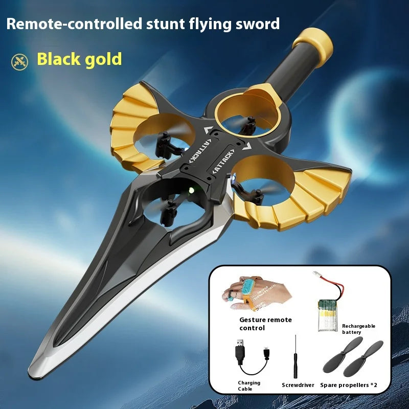 Gesture Controlled Flying Sword Drone with Remote Control Gesture style A Tidesmit