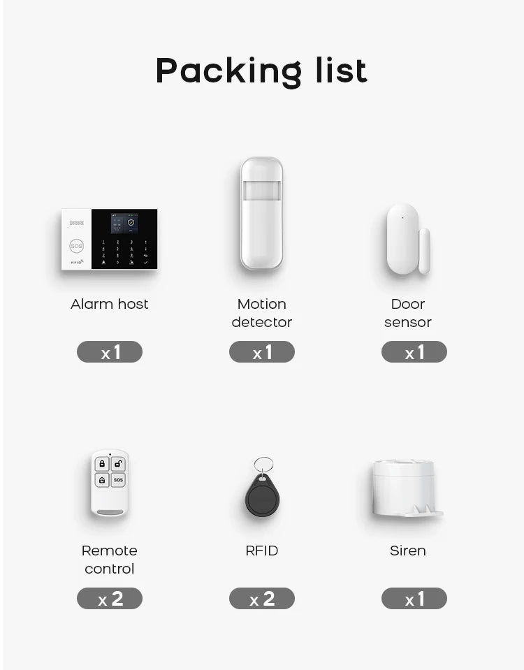 Smart Home Alarm System | WiFi GSM Motion Sensor Kit | Tidesmit EU Tidesmit