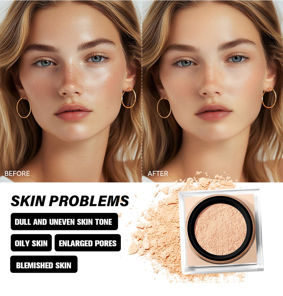 Tidesmit matte setting powder for face makeup featuring oil control and waterproof brightening finish texture view