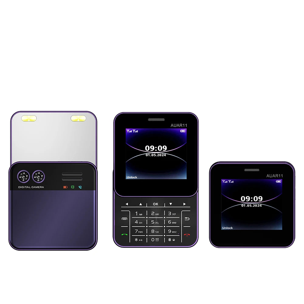 SERVO AUAR11 Rotating Screen Mobile Phone 2G GSM Dual SIM Blacklist Magic Voice FM Radio Speed Dial Torch Mini Sliding Cellphone