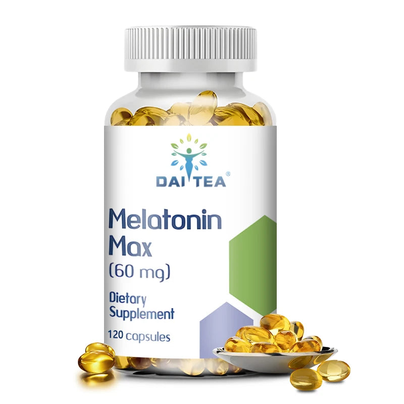 Melatonin Capsules Dietary Supplement - Relieve Insomnia, Help Improve Sleep Quality, Reduce Waking Time, Help Deep Sleep