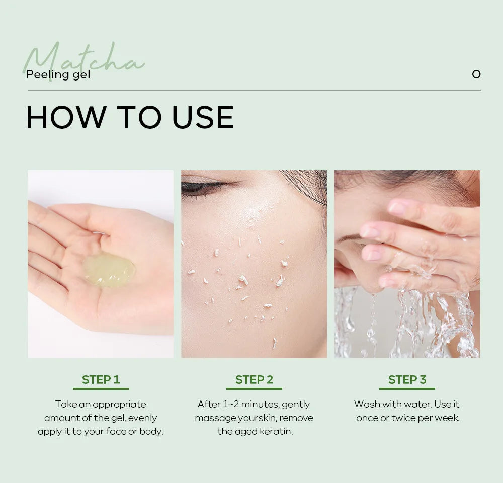 Matcha Exfoliating Face Scrub – Deep Pore Cleansing Gel 60g Scrubs Treatments Tidesmit