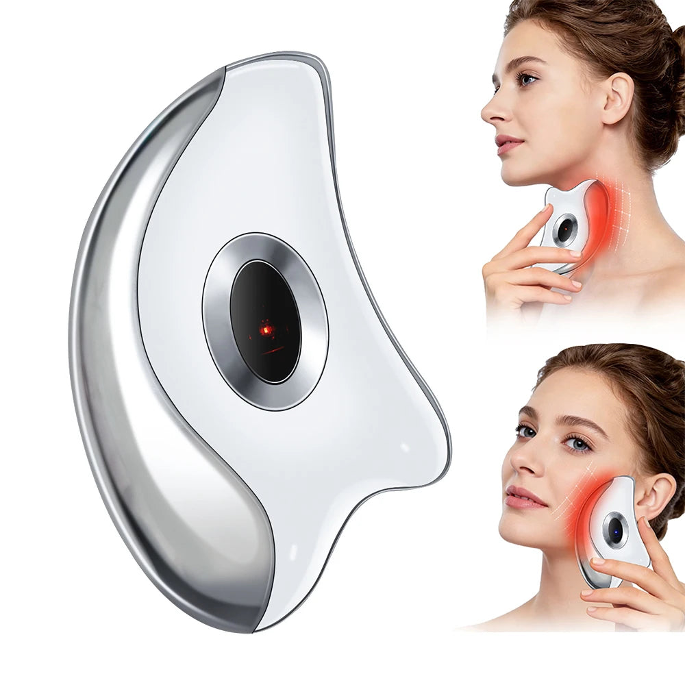 Electric Gua Sha Facial Massager - Portable Home Spa Vibration Lift White Relaxation Treatment Tidesmit