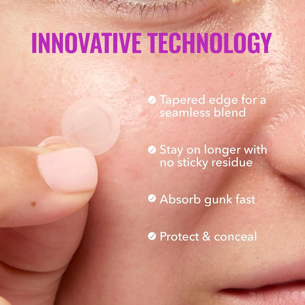24PCSHydrocolloid acne patches,hydrocolloid invisible patch, mild formula,,which will help with better acne removal
