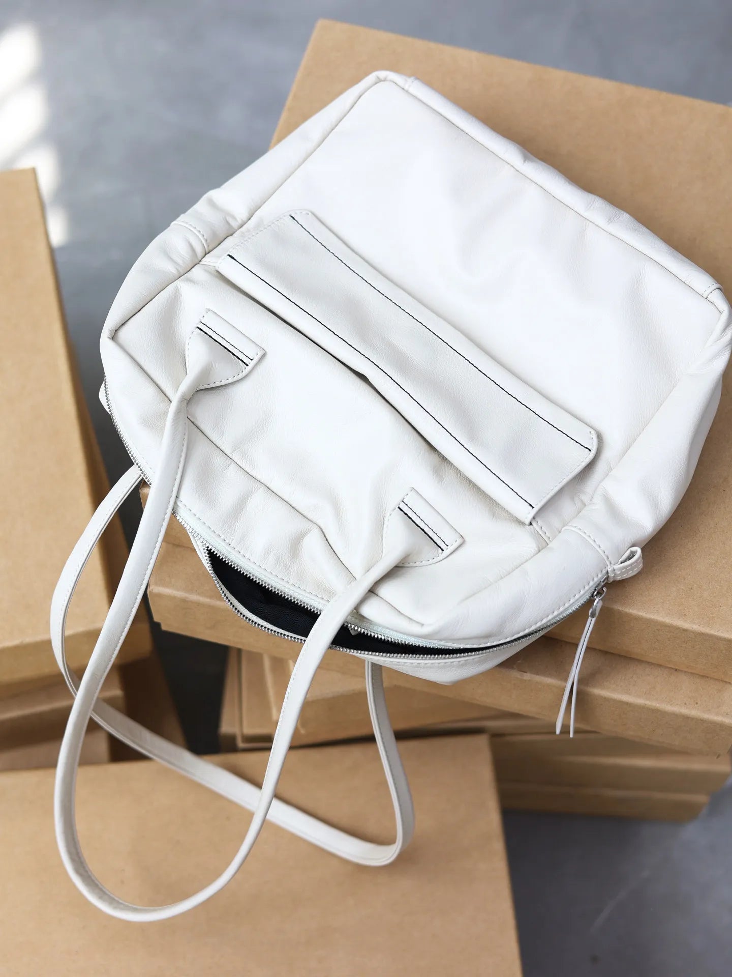 Soft Genuine Leather Women Single Shoudler Bags Small Size Zipper Tote Fashion Versatile Handbag Luxury Design