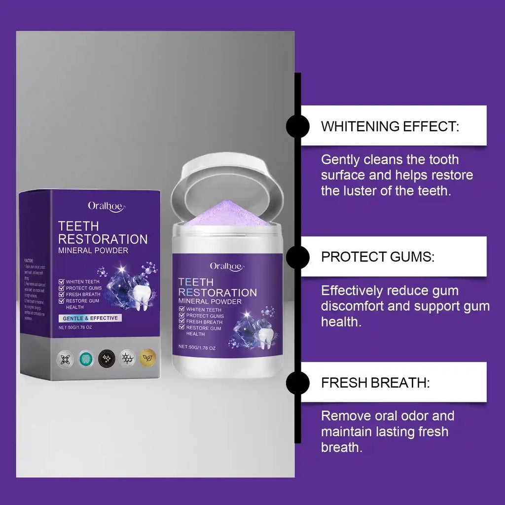 Tidesmit teeth restoration mineral powder for natural teeth whitening and enamel remineralization