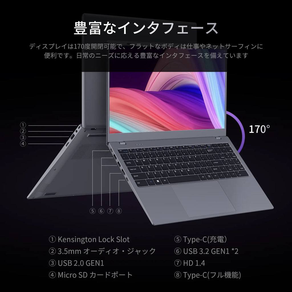 AMD Laptop Computer 15.6 inch FHD 8GB RAM 256GB SSD Dual Core Processor Up to 2.6GHz WiFi 5 BT5.0 Student and Business Notebook