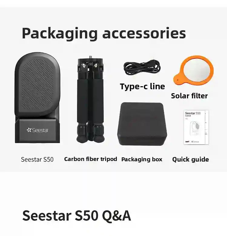 Seestar S50 Smart Telescope | All-In-One Digital Stargazing Kit Tidesmit