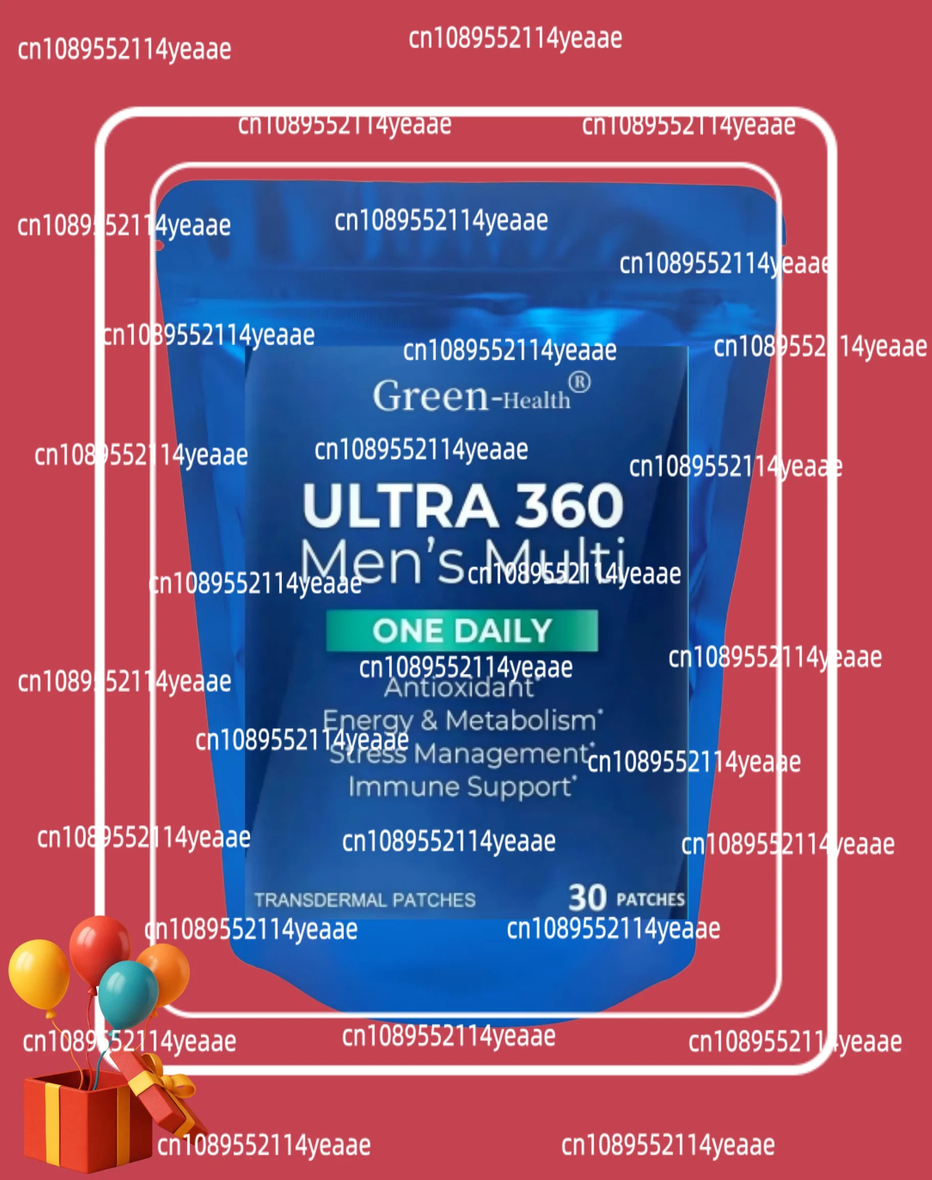 30 Patches Ultra 360 Multivitamin TRANSDERMAL PATCHES for Men with Vitamin A, C, D, E & Zinc for Energy & Immune Support