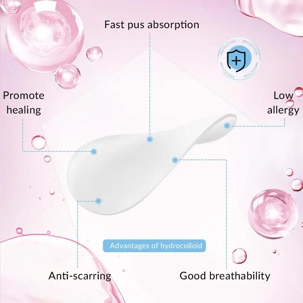 Multicolored Flower-shaped Hydrogel Acne Patch With Pearl/diamond