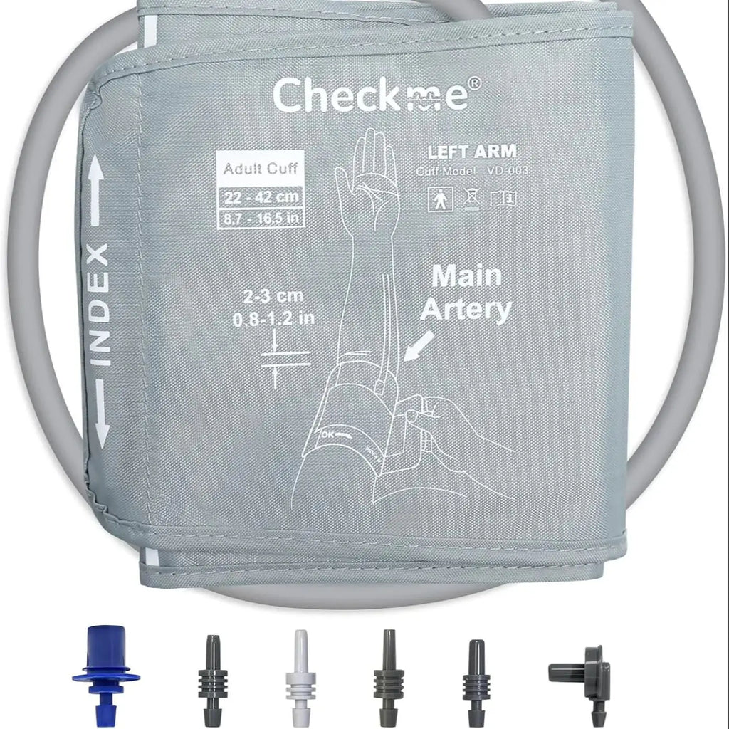 Checkme Large Blood Pressure Cuff for Adult Upper Arm Cuff Compatible with Most BP Monitors with 6 Connectors