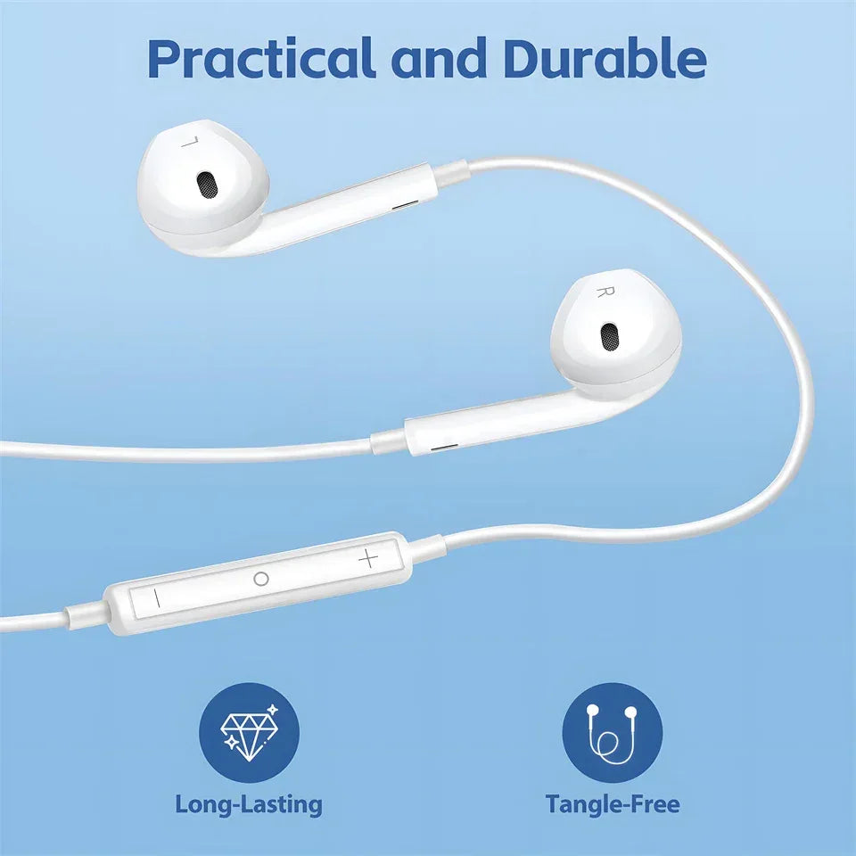 Tidesmit USB-C Wired Earphones With Noise Canceling Mic - 1 Pair Tidesmit