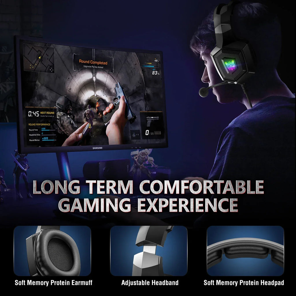 Tidesmit Wired Gaming Headset with Mic | Stereo Audio | 3.5mm Jack Tidesmit
