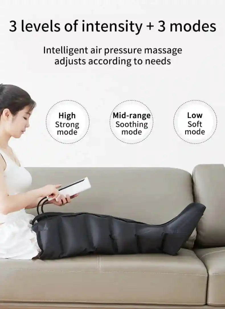 Electric Leg Massager With Remote Air Compression for Calf Therapy Relaxation Treatment Tidesmit