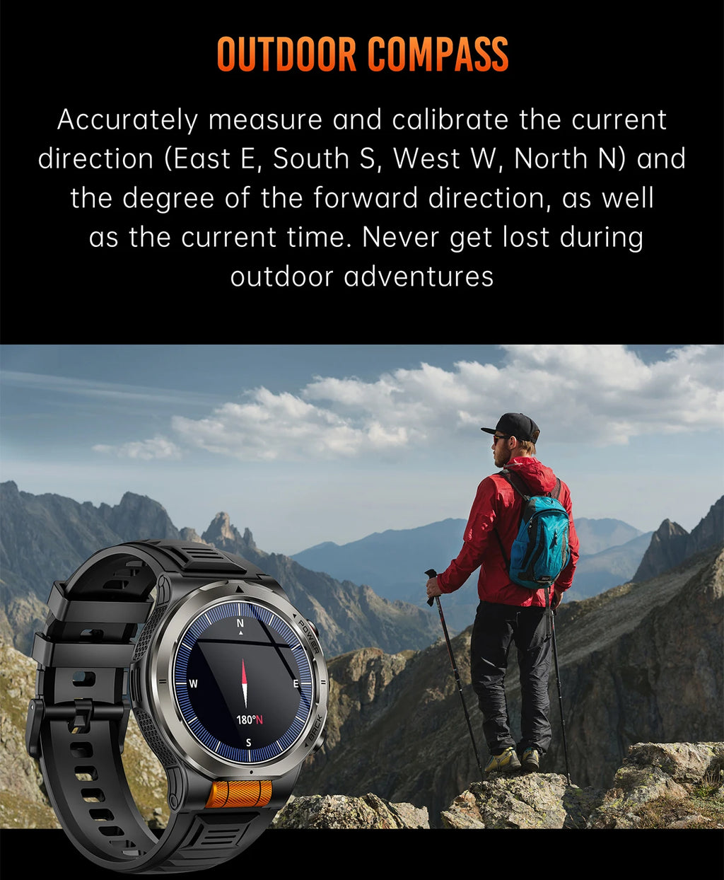 LIGE New 1100mAh Super Capacity Battery Adult Smart Watch 1.43" AMOLED Screen Call 3ATM Waterproof Outdoor Sports Men Smartwatch