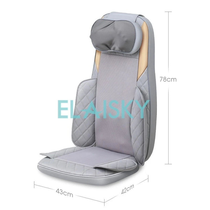 Heated Lumbar Electric Massager - Deep Tissue Relief - Gray & Blue Back Massage Instrument Tidesmit