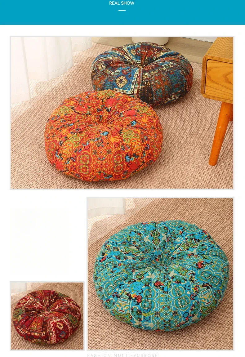 Bay Window Tatami Mats Futon Pumpkin Mats Multi-colored Cushions Thickened Lazy Butt Mats Chair Cushion  Floor Cushion Futon