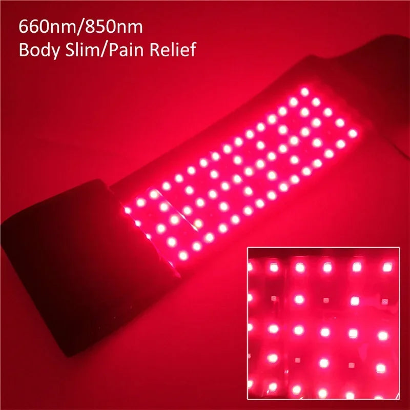 LED Phototherapy Massage Belt Red Light Hot Compress 850nm 660nm Body Shaping Weight Loss And Relaxation Back Pain Relief