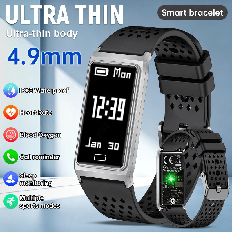 New Call Reminder Smart Watch Men Women Sports Fitness Tracker Smart Bracelet IPX8 Waterproof Heart Rate Sleep Monitor Pedometer