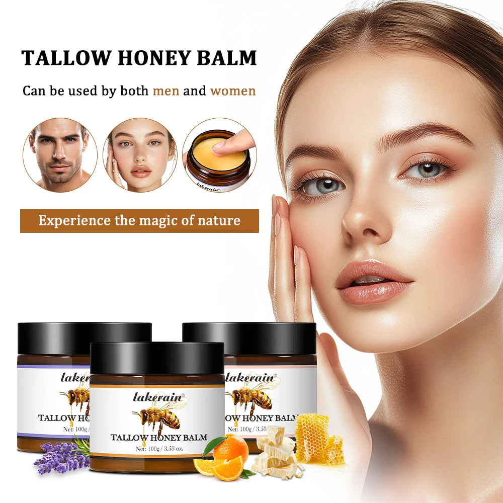 Whipped Beef Tallow And Honey Balm Moisturizing Beef Tallow Face Cream Body Lotion Grass Fed Grass Finished Face Cream Skin Care