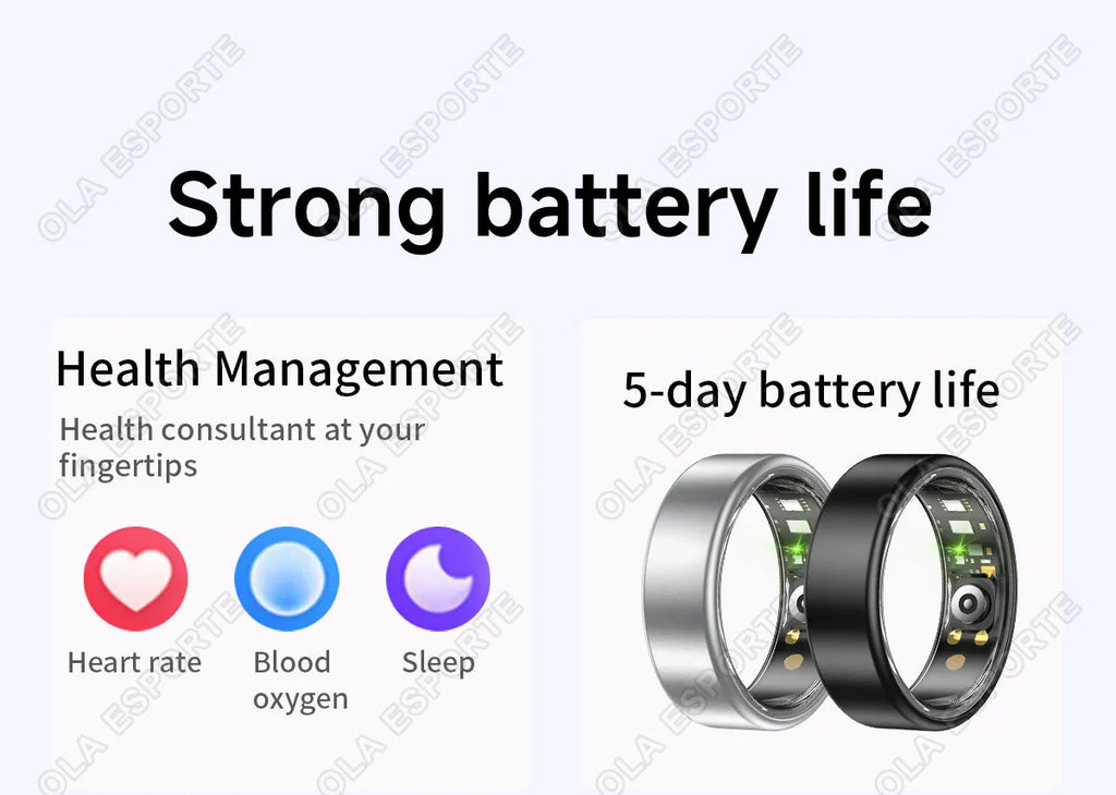 New Various Colors Available Smart Ring Bluetooth Heart Rate Sleep Monitoring Men Women Smartring Waterproof Health Sport Rings