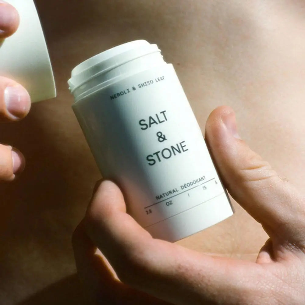 Tidesmit SALT&STONE sandalwood fragrance deodorant stick for long-lasting odor protection and non-sticky underarm care