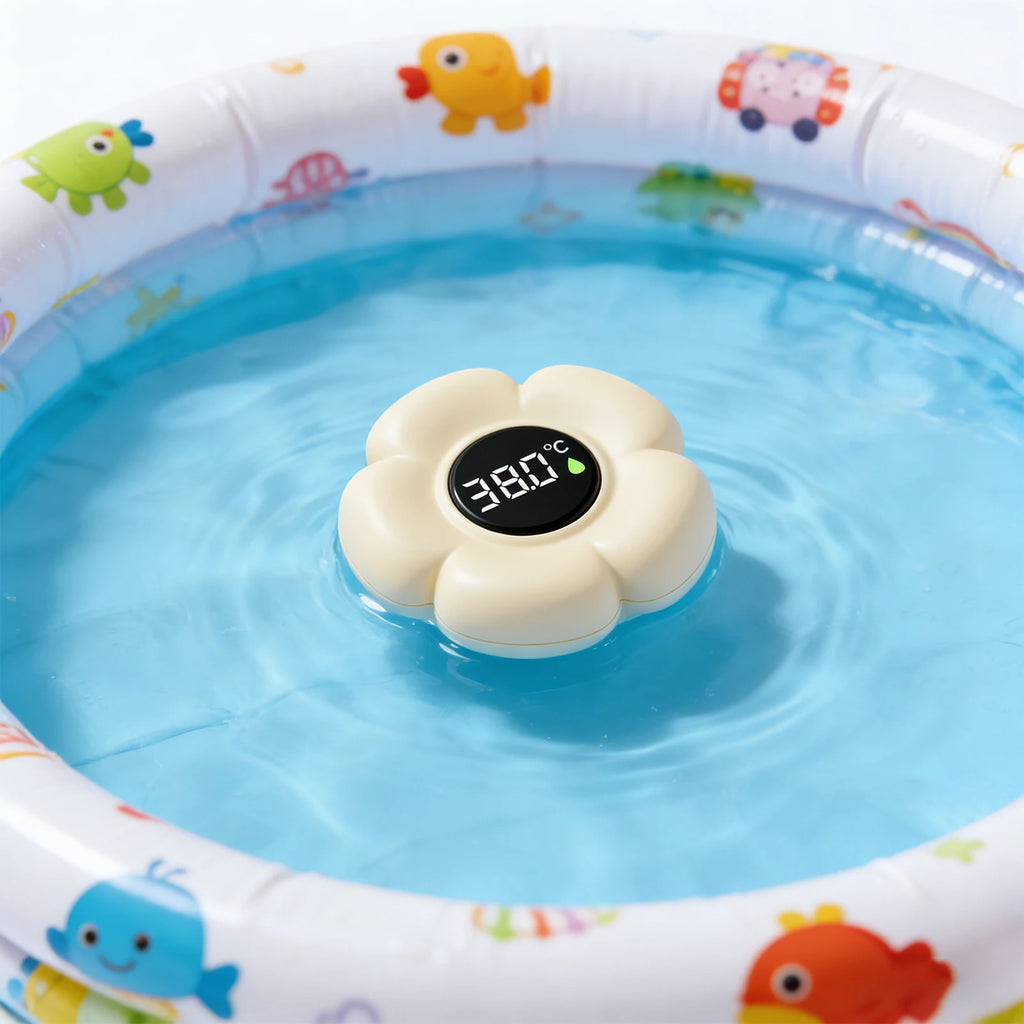 Baby Bath Temperature Meter Floating Water Thermometer with LED Display & Color Alerts Temperature Tester Waterproof Digital