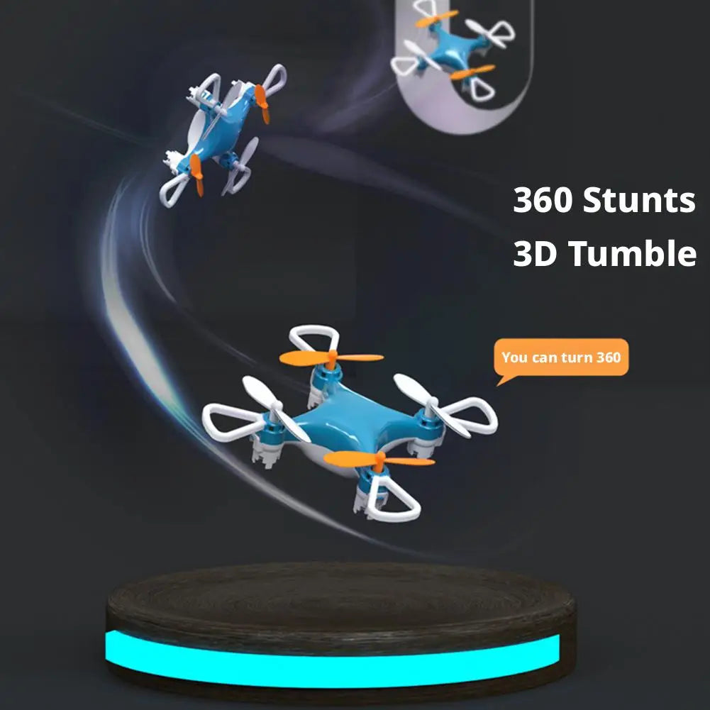 Mini Remote Control Drone - Blue Rechargeable Portable Quadcopter Tidesmit