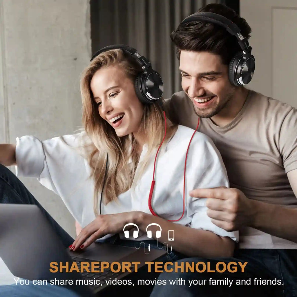 Over-Ear Wired Studio Monitor Headphones with Mic - Tidesmit Tidesmit