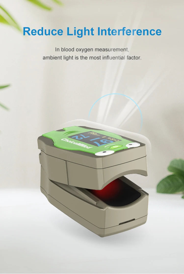 ChoiceMMed Children Finger Pulse Oximeter Blood Oxygen Saturation Monitor Pulse Rate Meter Pulse Oxiometer OLED Oximetro de dedo