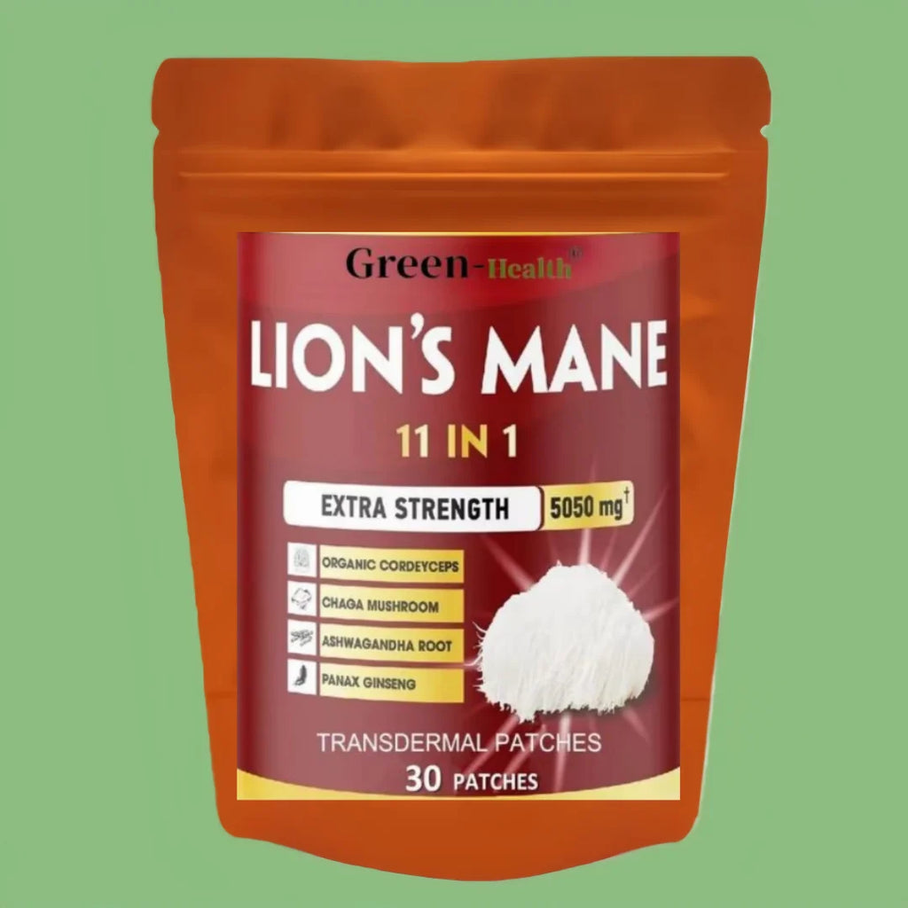 11 In 1 Brain Boost Transdermal Patches – Lions Mane, Cordyceps, Reishi, Ashwagandha Memory Support, 30 Patches