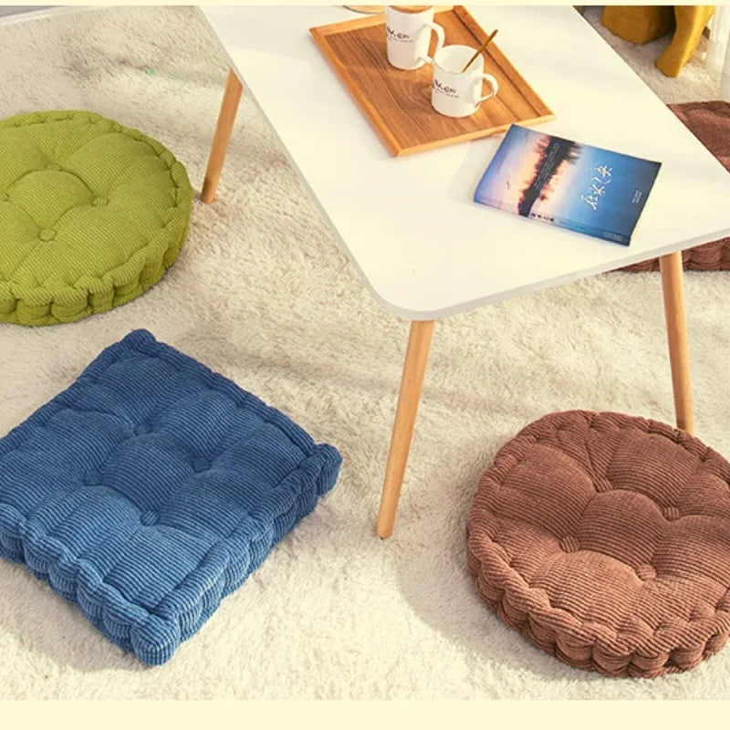 Meditation Floor Square Pillow For Seating On Floor Solid Tufted Thick Pad Cushion For Yoga Balcony Chair Seat Cushions Pouf 방석