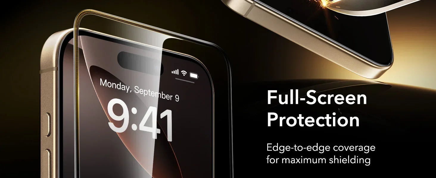 iPhone 17 Pro Max Screen Protector | 9H Hardness Tempered Glass 3-Pack Tidesmit