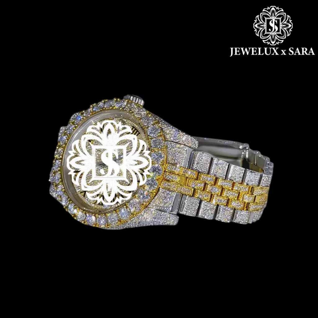Premium Quality Exclusive Silver Diamond Luxury Watch Water Resistant Automatic Movement Available for Affordable Price