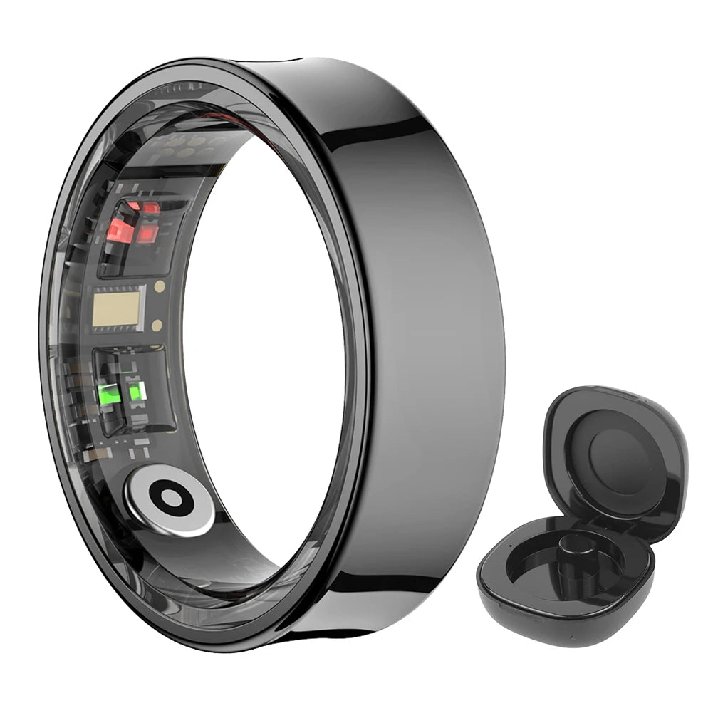 Tidesmit Smart Health Ring - Fitness Tracker with Biometric Sensor Black UNITED KINGDOM Tidesmit