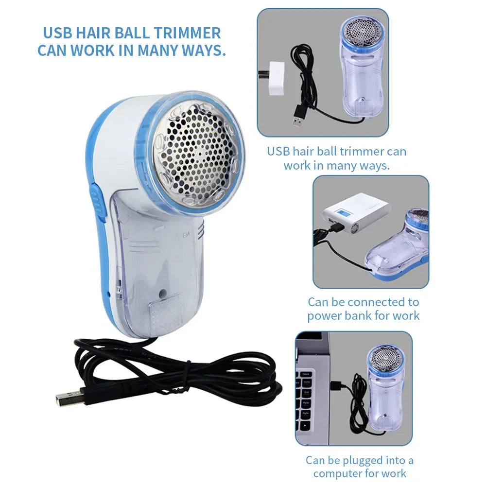 Tidesmit portable electric lint remover and clothes sweater shaver for removing fabric hair balls from garments