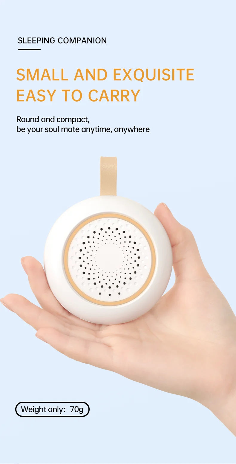 Baby White Noise Machine Rechargeable Timed Shutdown Sleep Machine Baby Sleep Sound Player Night Light Timer Noise Player