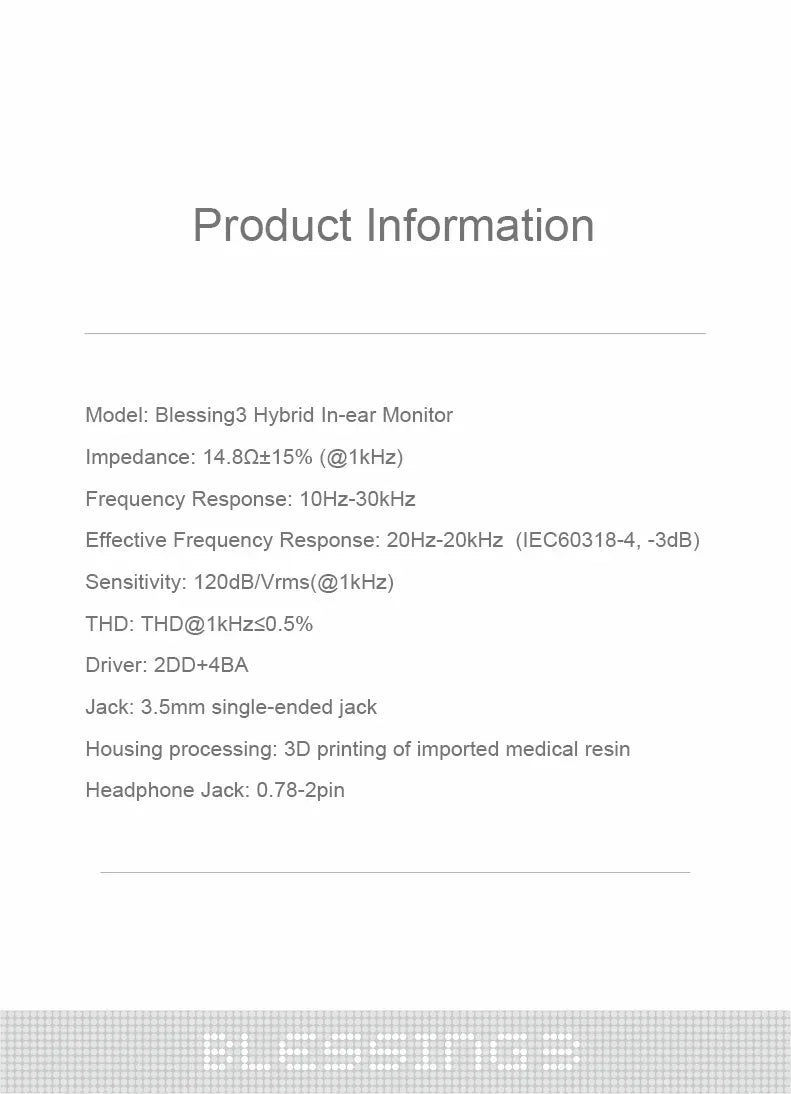 MoonDrop Blessing 3 Hybrid In-Ear Monitors | Tidesmit Audio 6-Driver Tidesmit