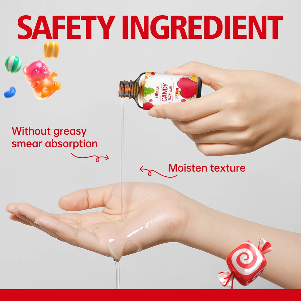 Candy essential oil, candy scent, suitable for body massage and hair care, aromatherapy candles, home use.