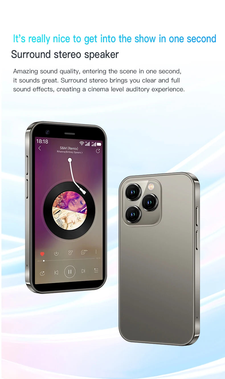 SOYES XS15 Mini Android8.1 Smart Phone 3.0 Inches 2GB RAM 16GB ROM Dual SIM Standby Play Store 3G Little Phone