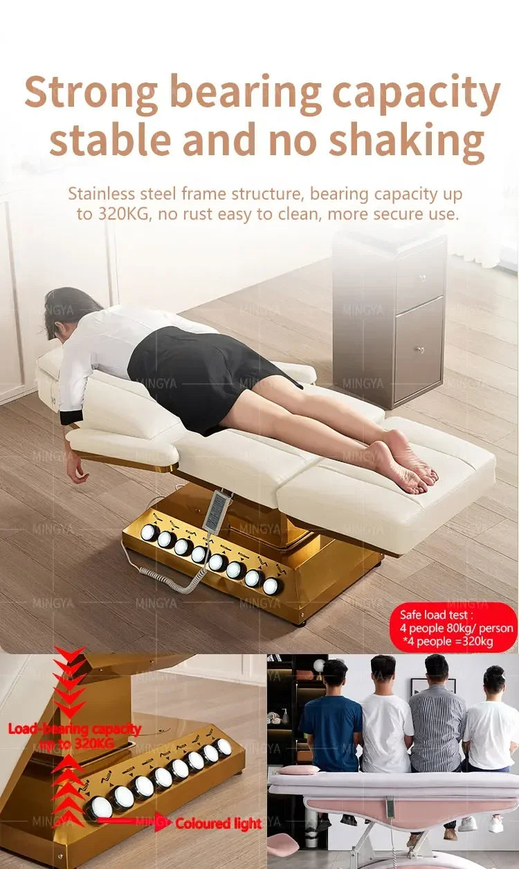 Electric Massage Beauty Bed – Adjustable Facial Chair with Heat Therapy Massage Chairs Tidesmit