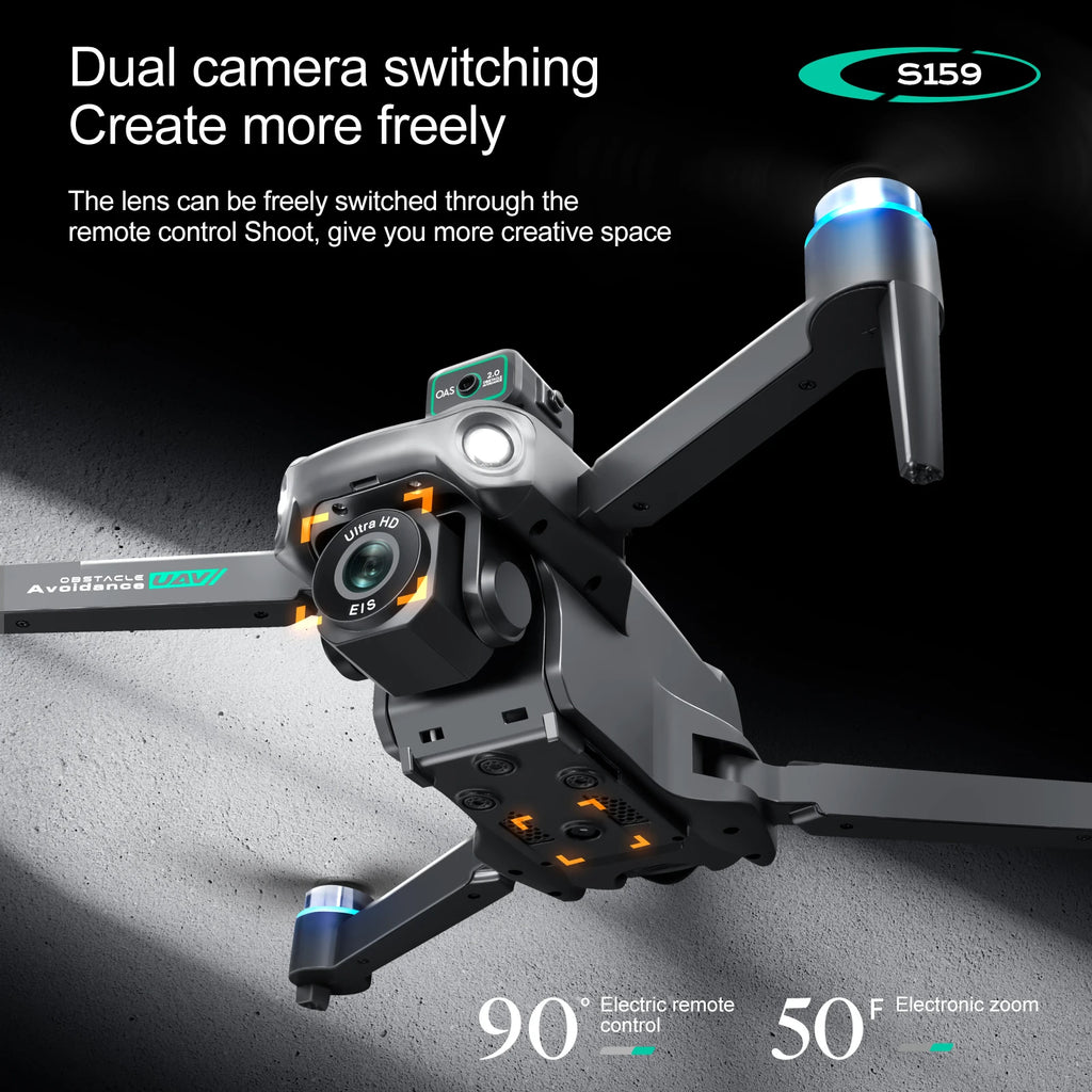 4K GPS Drone with Dual Camera and Remote Screen - Foldable Design Tidesmit