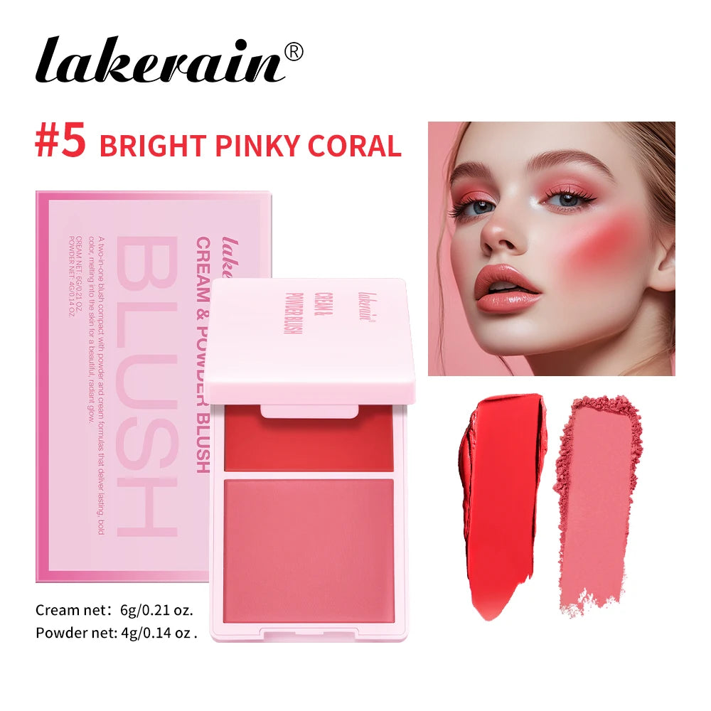 Tidesmit cream and powder blush palette swatch showing highly pigmented natural peach and pink shades for face makeup