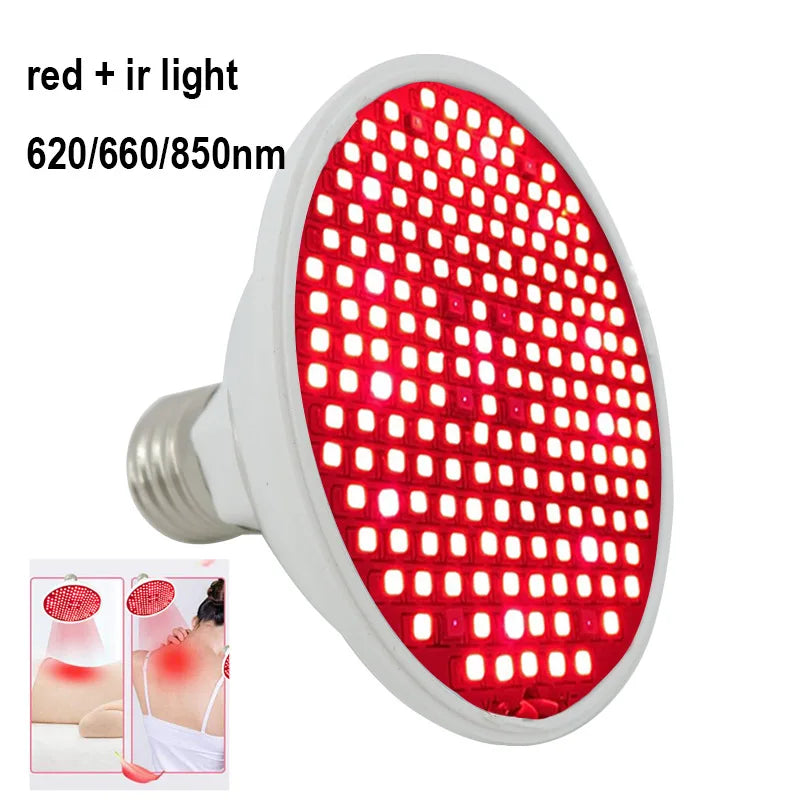 2023 620nm 660nm 850nm E27 Red led plant grow lamp bulb Anti Aging Deep Light IR Infrared Phototherap for Body Skin Pain