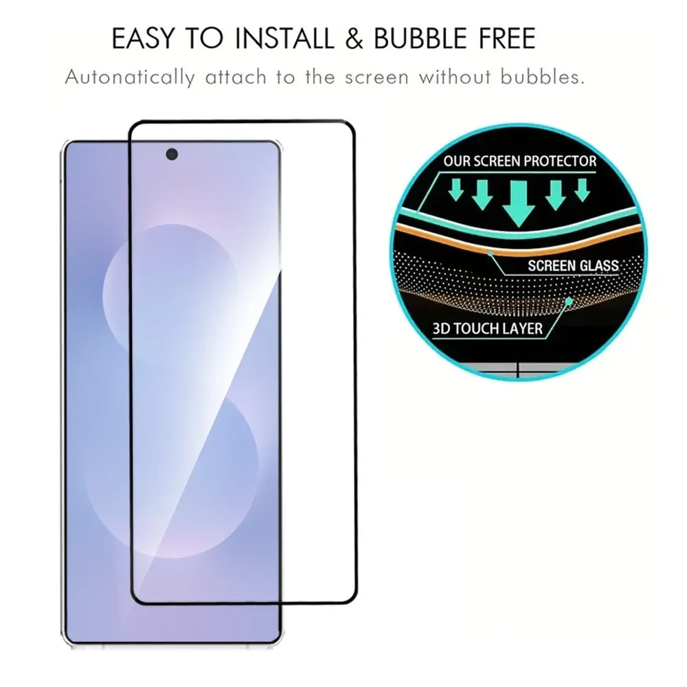 5Pcs Full Cover Tempered Glass for Samsung Galaxy S25 S24 S23 Ultra S22 S21 S20 Plus S23 S24 FE High Definition Screen Protector AE Tidesmit